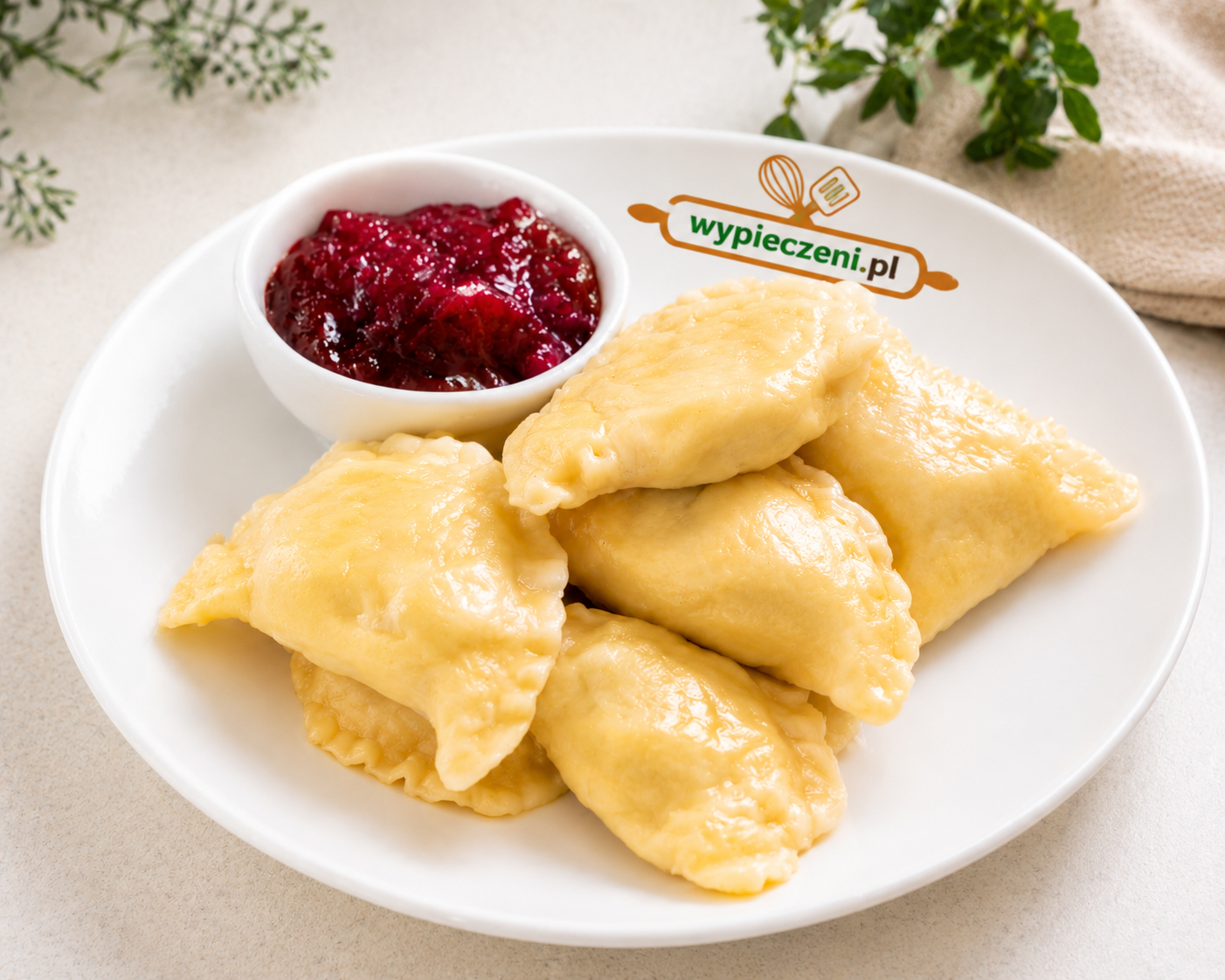 Pierogi z serem białym na słodko gotowane 6 szt