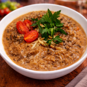 Kremowa pieczarkowa z makaronem