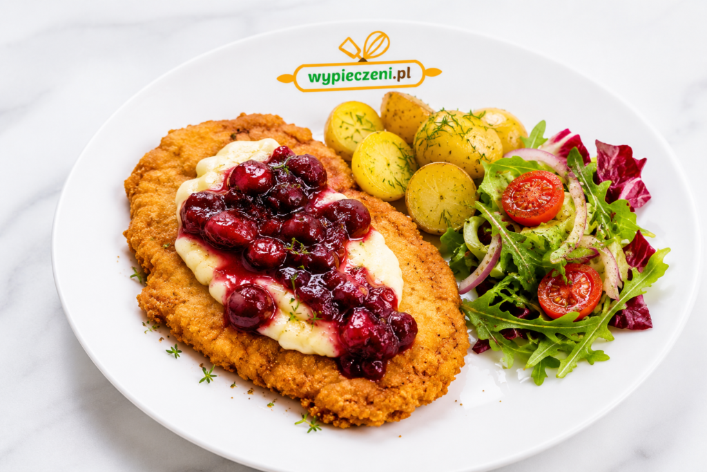 Filet z Piersi Kurczaka w Panierce z Serem Camembert i Żurawiną