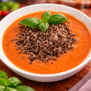 Pomidorowa z czarnym dzikim ryżem