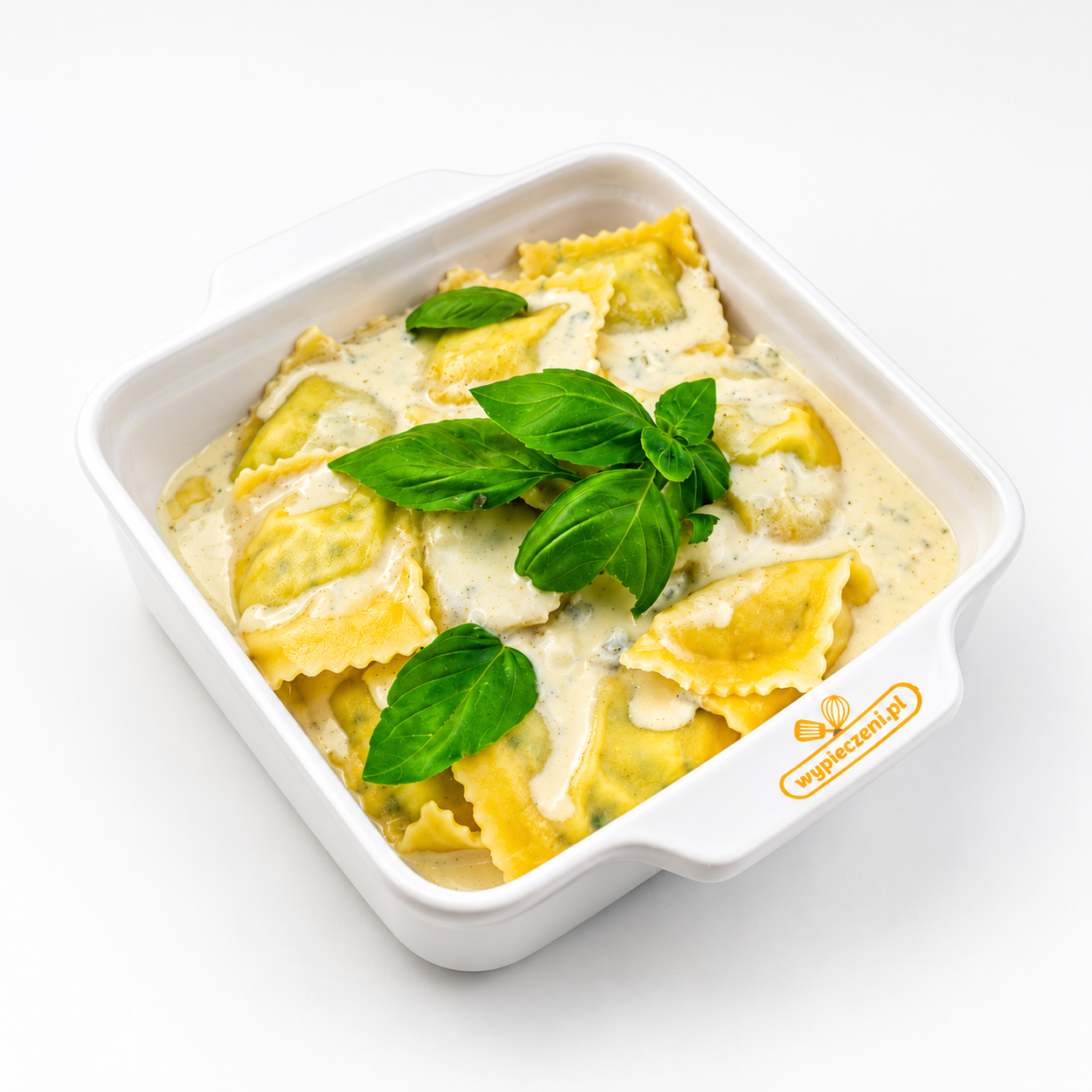 Ravioli ze szpinakiem, ricottą i sosem śmietanowo - serowym 20 szt.