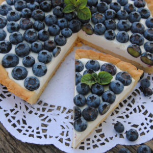 Tarta z mascarpone i borówkami