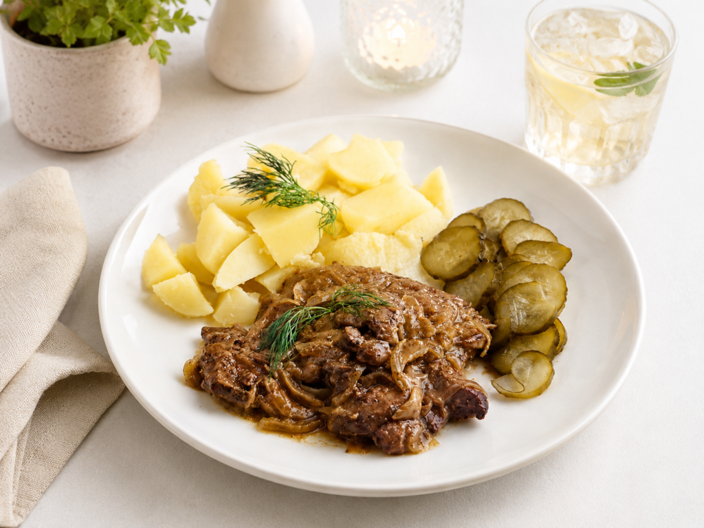 Wątróbka drobiowa z cebulką