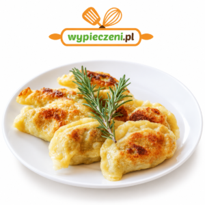 Pierogi chłopskie z okrasą z boczku wędzonego, podsmażane – 6 szt.