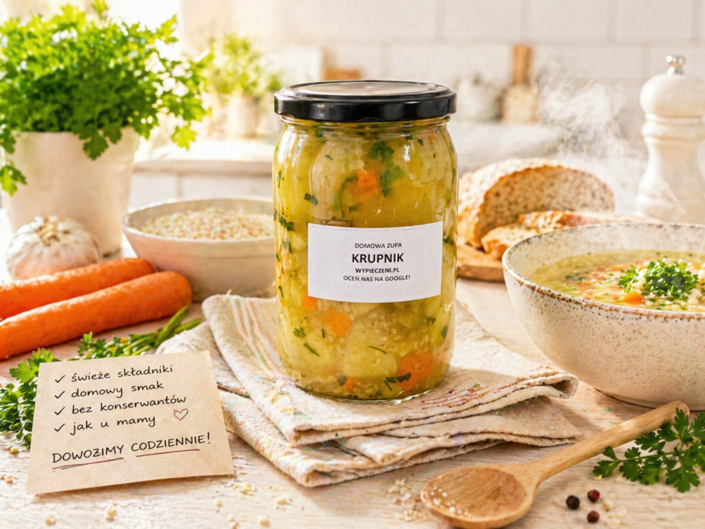 Krupnik z natką pietruszki w słoiku 900ml