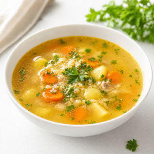 Krupnik z natką pietruszki w słoiku 500ml