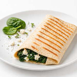 Tortilla ze szpinakiem i serem feta