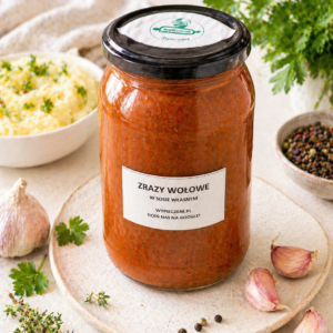 Zrazy wołowe z boczkiem i ogórkiem w słoiku 6 szt.