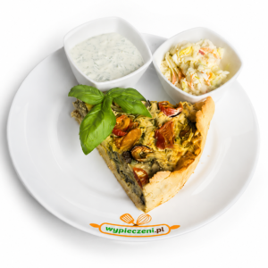 Quiche Salami, Ser Mozzarella, Oliwki I Grillowana Cukinia