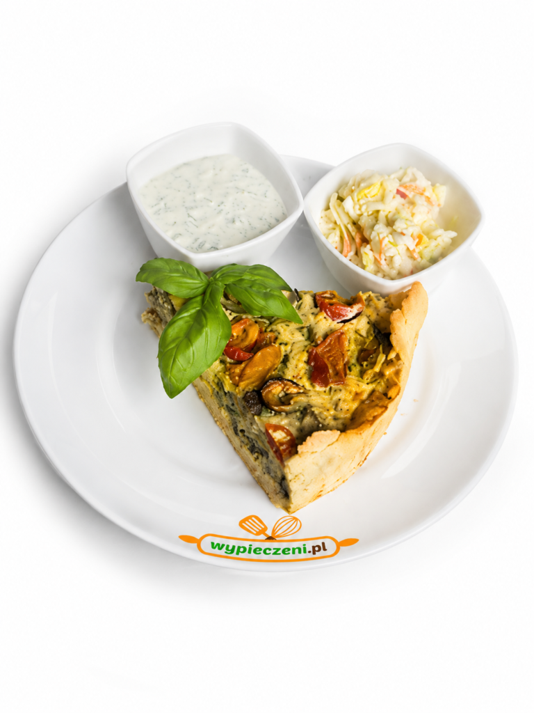 Quiche Salami, Ser Mozzarella, Oliwki I Grillowana Cukinia