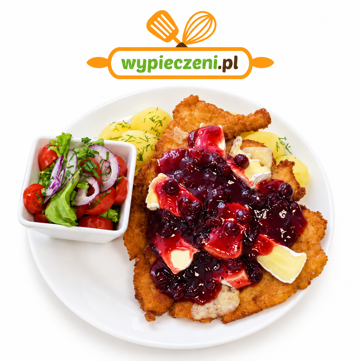 Filet z piersi kurczaka w panierce z serem żółtym i żurawiną